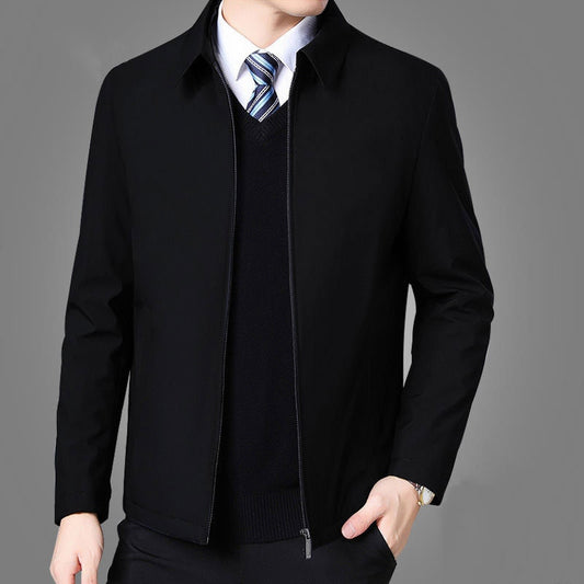 Men Winter Jacket Zipper Side Pocket