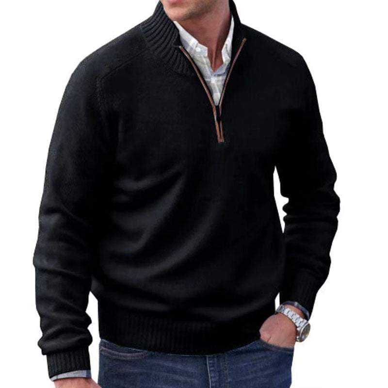 Men's Warm Quarter Zip Sweater