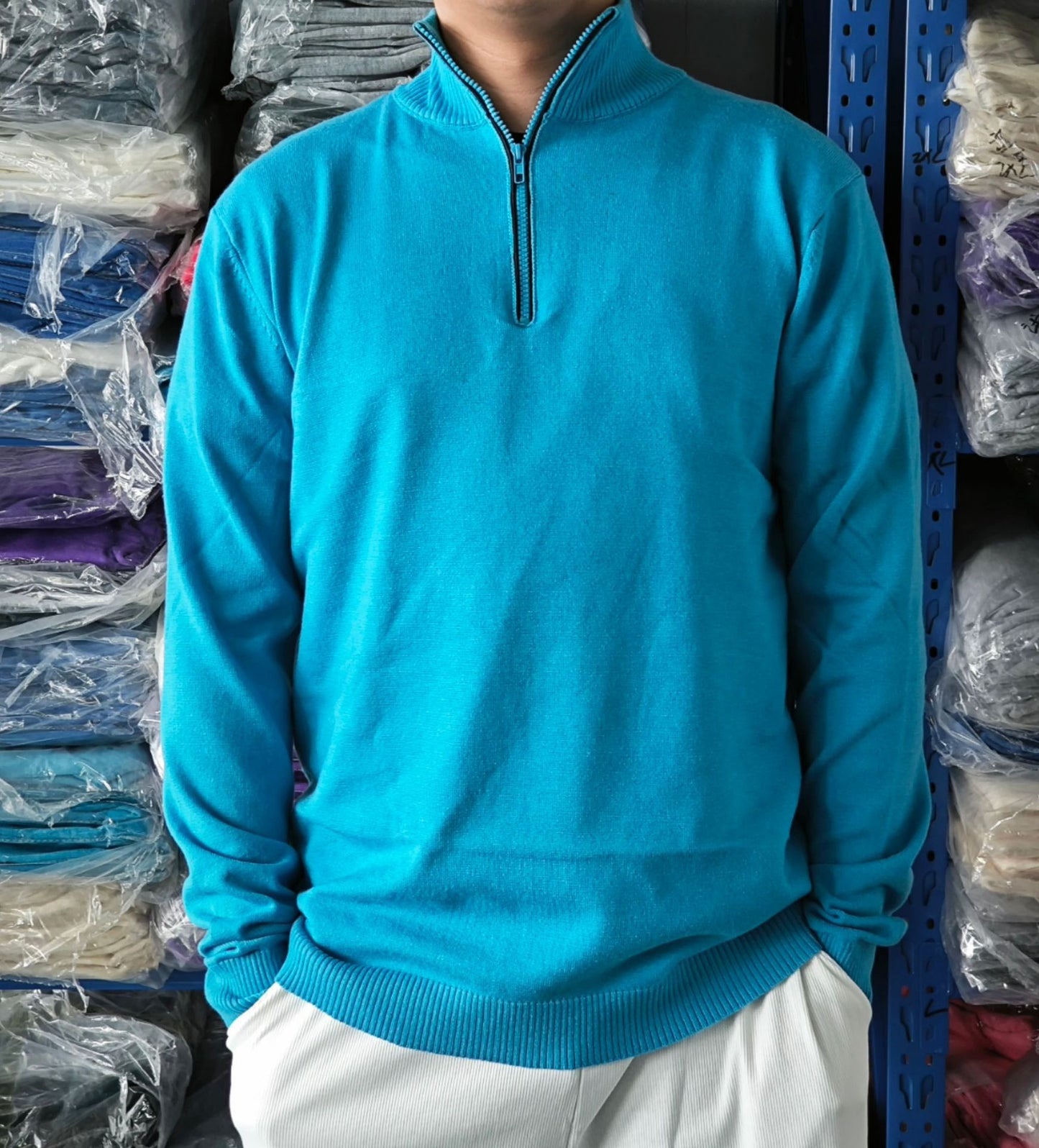 Men's Warm Quarter Zip Sweater