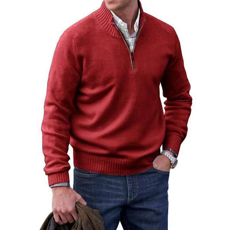 Men's Warm Quarter Zip Sweater