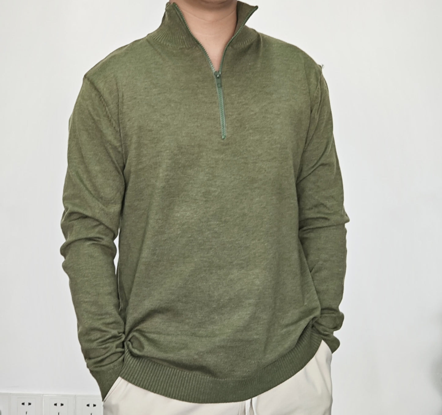 Men's Warm Quarter Zip Sweater